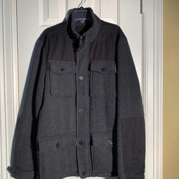 GUESS Herringbone Knit Jacket - Picture 1 of 11